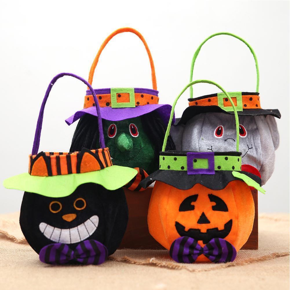 Halloween Tote Pouch Sack Candy Gift Bag Mini Handbag - Preppy Kids (Grand Bazaar)