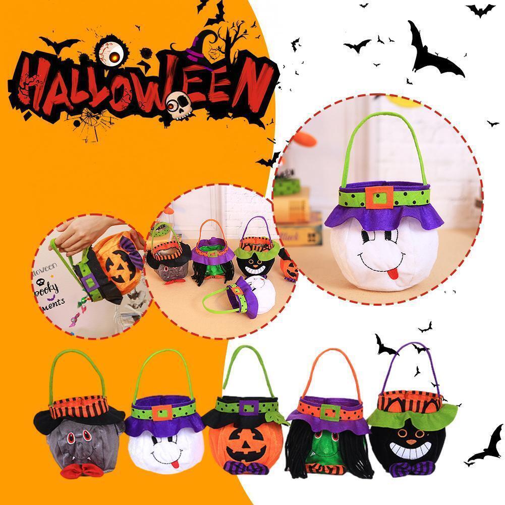 Halloween Tote Pouch Sack Candy Gift Bag Mini Handbag - Preppy Kids (Grand Bazaar)