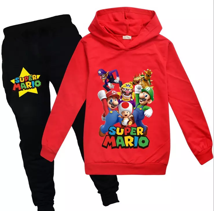 Super Mario & Friends Red Track Suit - Preppy Kids (Grand Bazaar)
