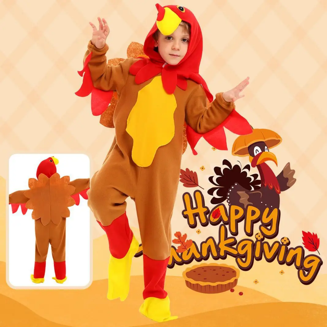 Turkey Kids Animal Costume Cosplay Outfit Rooster