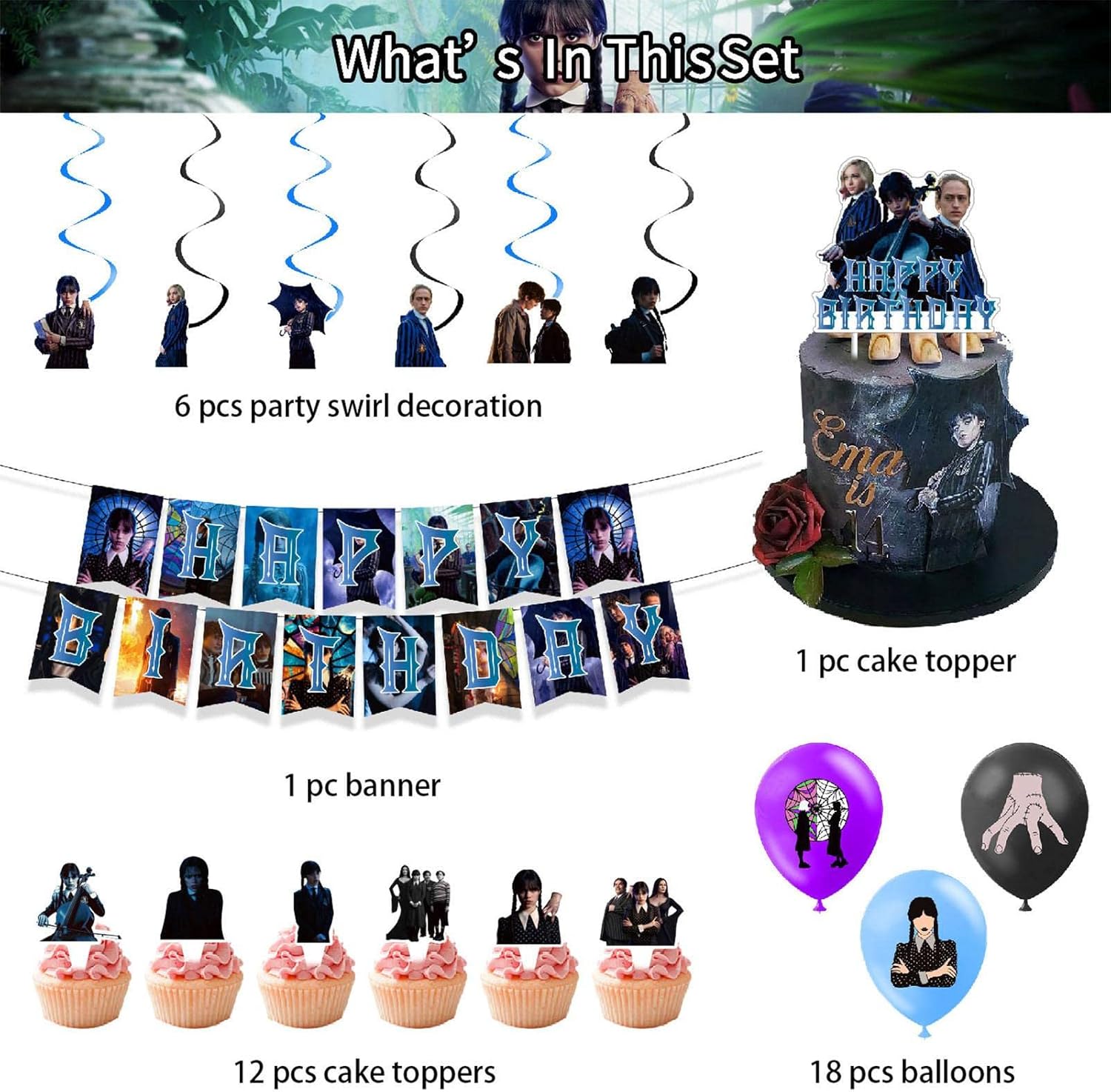 Wednesday Party Decoration Package Version 2