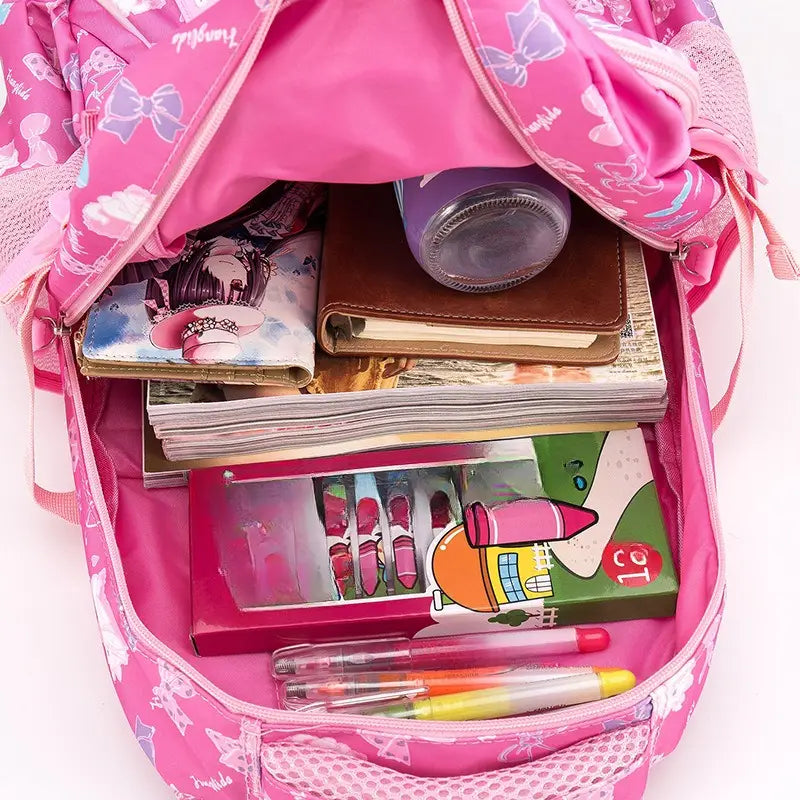 WEIBO Girls Waterproof Backpack set (3PC) Multi - Preppy Kids (Grand Bazaar)