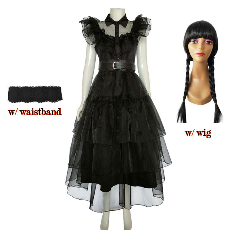 Wednesday Cosplay Outfit costume  (Dress only) - Preppy Kids (Grand Bazaar)