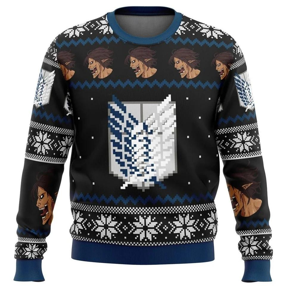 Attack On Titan Ugly Christmas Sweater - Preppy Kids (Grand Bazaar)