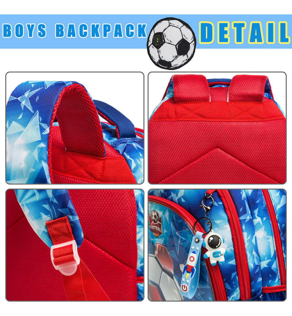 3pc Soccer Game Football Bookbag set - Preppy Kids (Grand Bazaar)