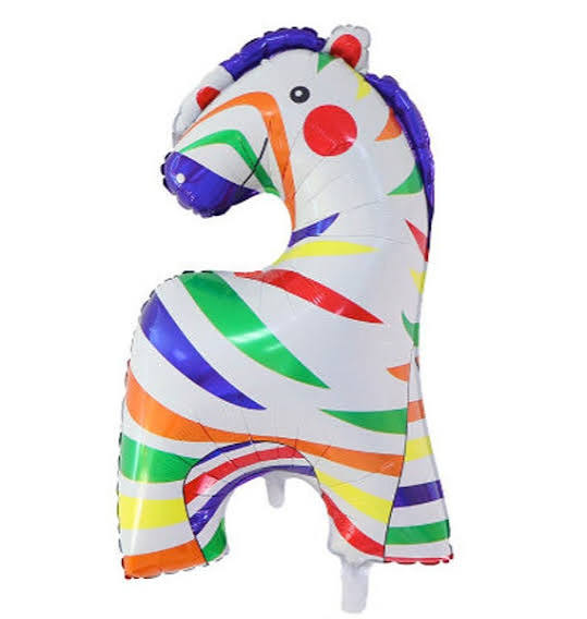 Circus Zebra Foil Balloon