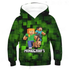 Minecraft Creeper Background Hoodie (Zipper) - Preppy Kids (Grand Bazaar)