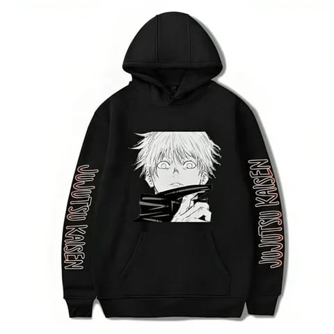 Jujutsu Kaisen Mask Off Gojo Hoodie - Preppy Kids (Grand Bazaar)
