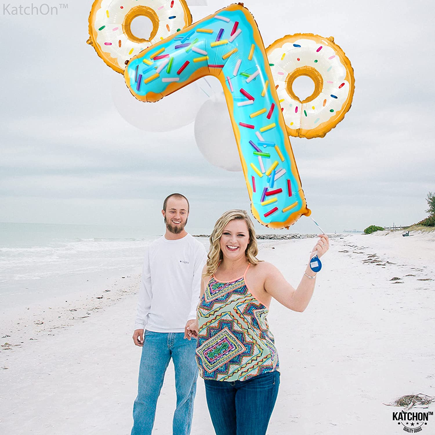 Donut Number Foil 40 " Helium Balloons . 1 to 9