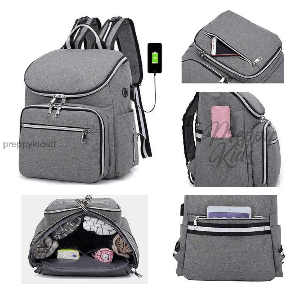 3 In 1 Waterproof Usb Mummy Baby Bags