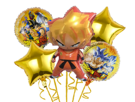 Dragon Ball Z GOKU 5PC Anime Foil Balloon - Preppy Kids (Grand Bazaar)