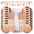 Tableware Rose Gold Package Plates cups napkins - Preppy Kids (Grand Bazaar)