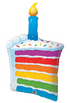 Rainbow Cake & Candle 42" Foil Balloon - Preppy Kids (Grand Bazaar)