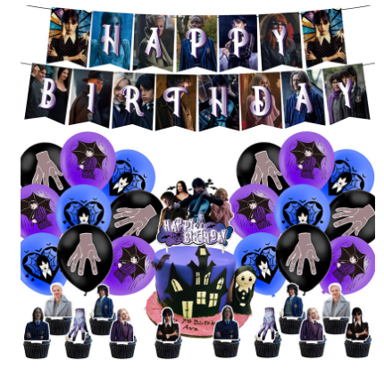 Wednesday Party Decoration Package Version 1 - Preppy Kids (Grand Bazaar)