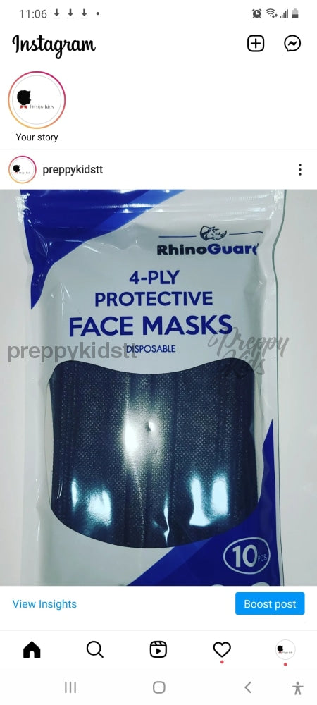 4 Ply Mask (10 Pcs) 3D Masks
