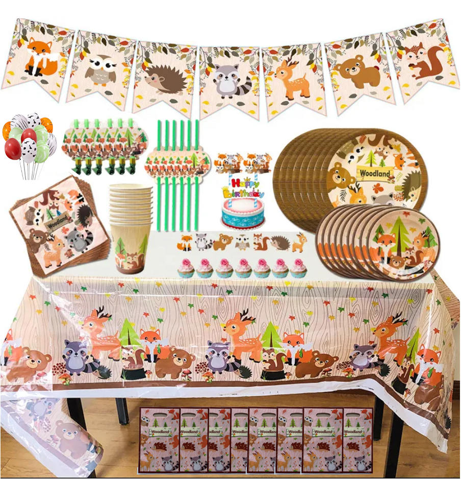 Animal Woodland Party decoration package - Preppy Kids (Grand Bazaar)