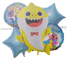 Baby Shark 5Pc Foil Balloon Set (Blue Pink Or Yellow) Yellow Party Decorations