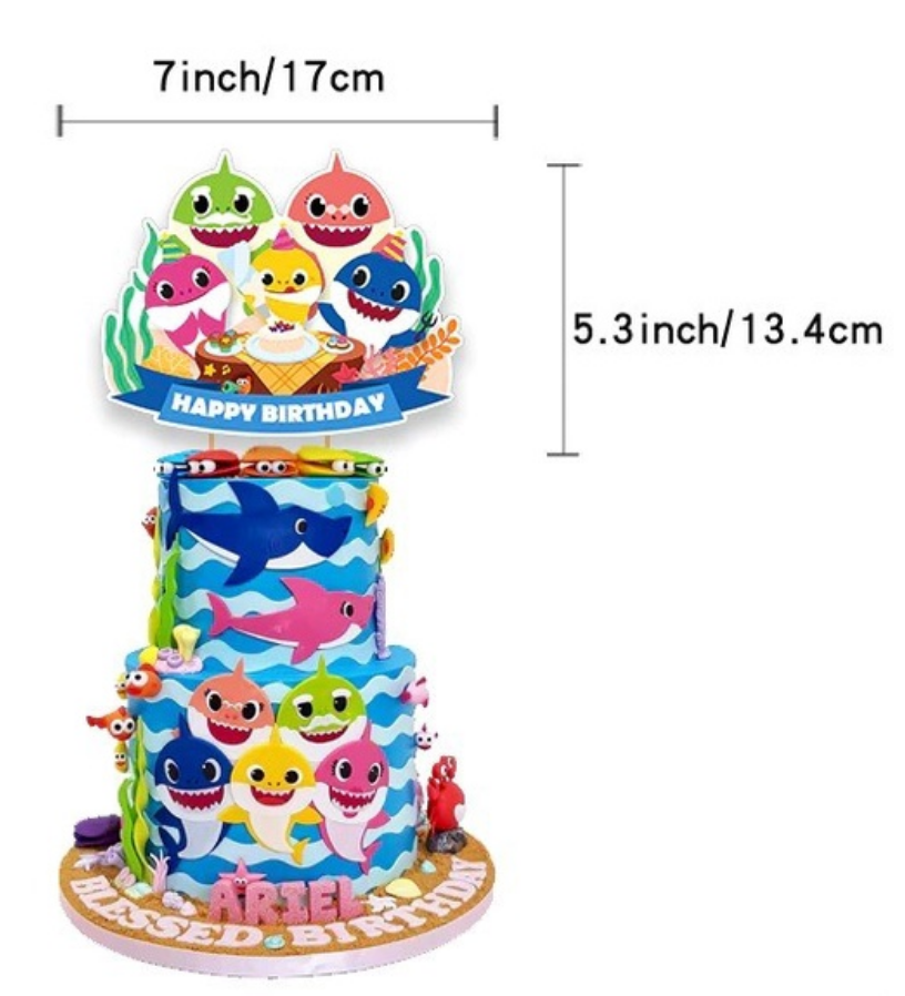 Baby Shark Party Lite birthday decorations package - Preppy Kids (Grand Bazaar)
