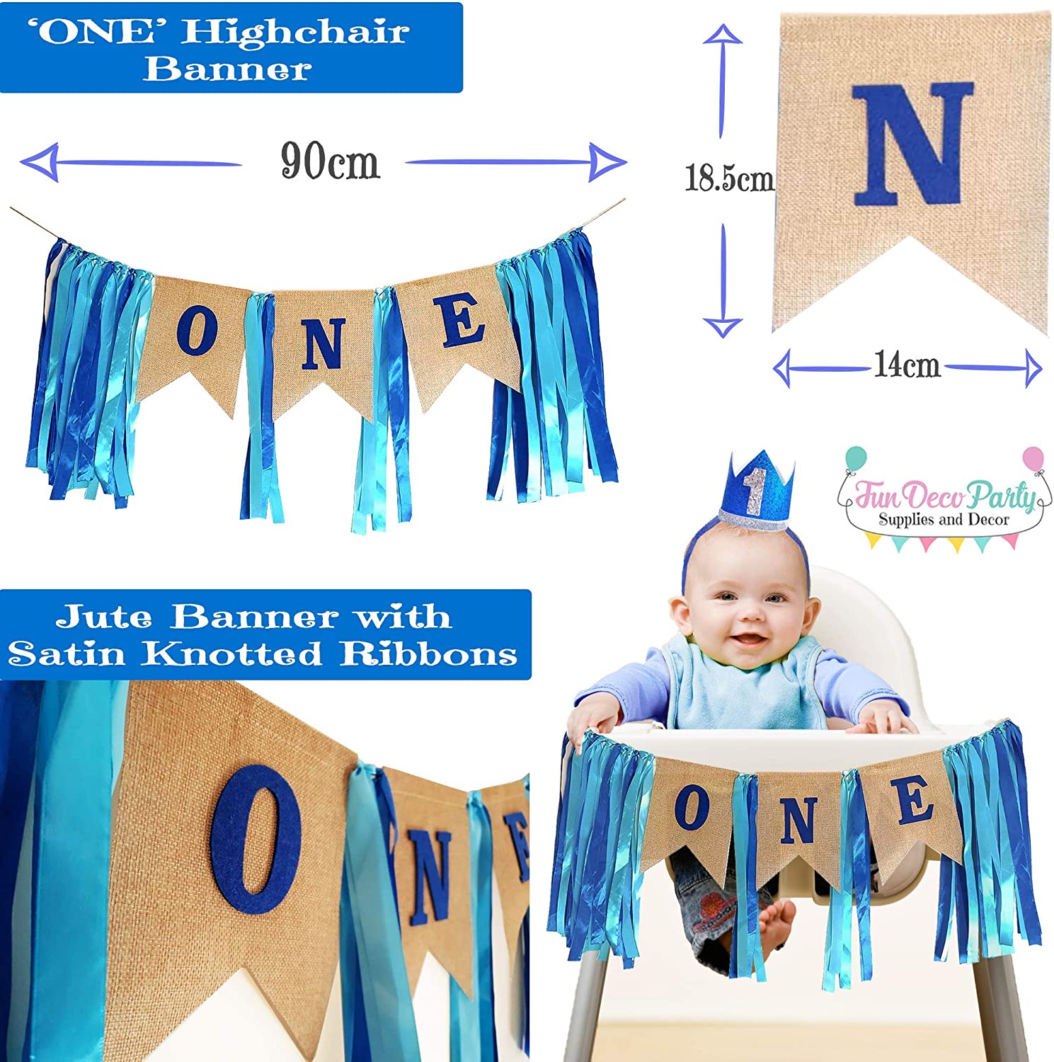 1st Birthday Ultimate Birthday Boy Party Package Decorations One year - Preppy Kids (Grand Bazaar)