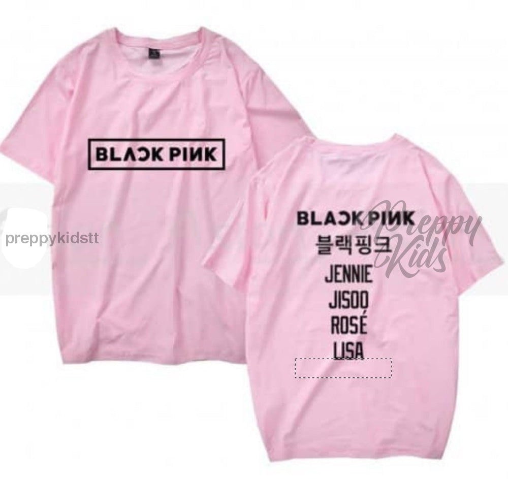 Blackpink Tshirt Logo Pink Preppy Kids Trinidad Blackpink Tshirt Logo Pink Preppy Kids Trinidad