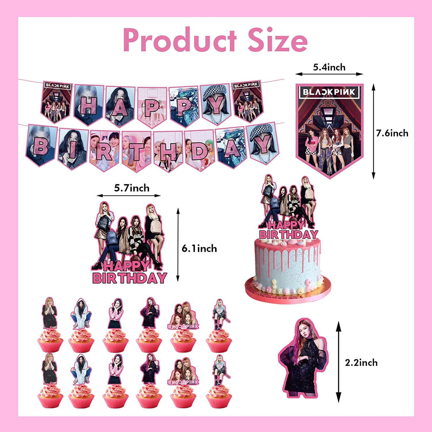 Blackpink party decoration package (44 Pcs) - Preppy Kids (Grand Bazaar)