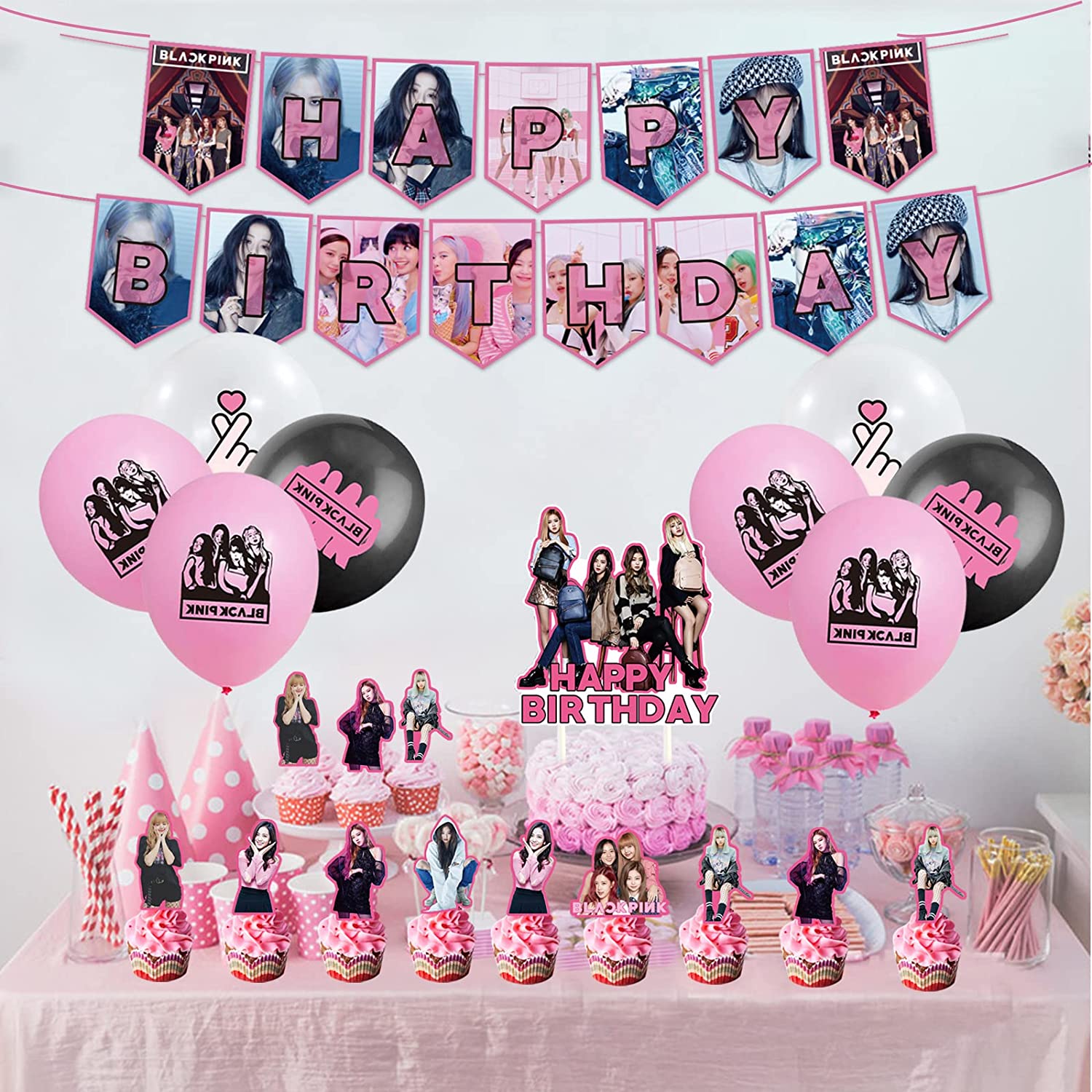 Blackpink party decoration package (44 Pcs) - Preppy Kids (Grand Bazaar)