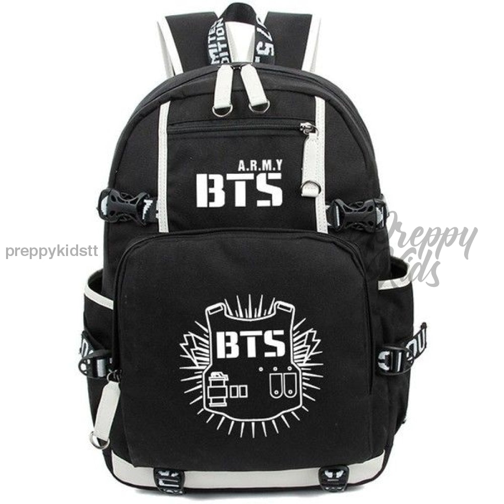 BTS Army USB Bookbag (White Logo)