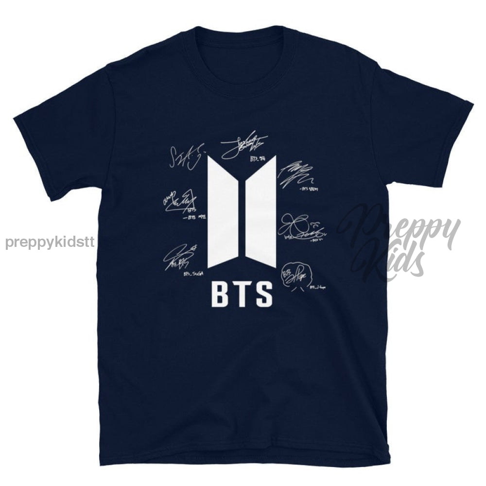 Bts Kpop White Signatures Tshirt(Black) 3D Hoodies