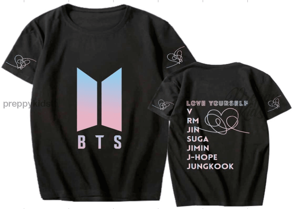 BTS Tshirt Love Yourself-Band(Black) | Preppy Kids Trinidad BTS Tshirt Love Yourself-Band(Black) | Preppy Kids Trinidad