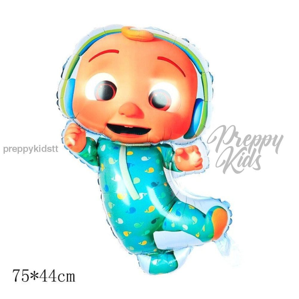 Cocomelon Jj Pyjamas 6Pc Foil Balloon Set Party Decorations