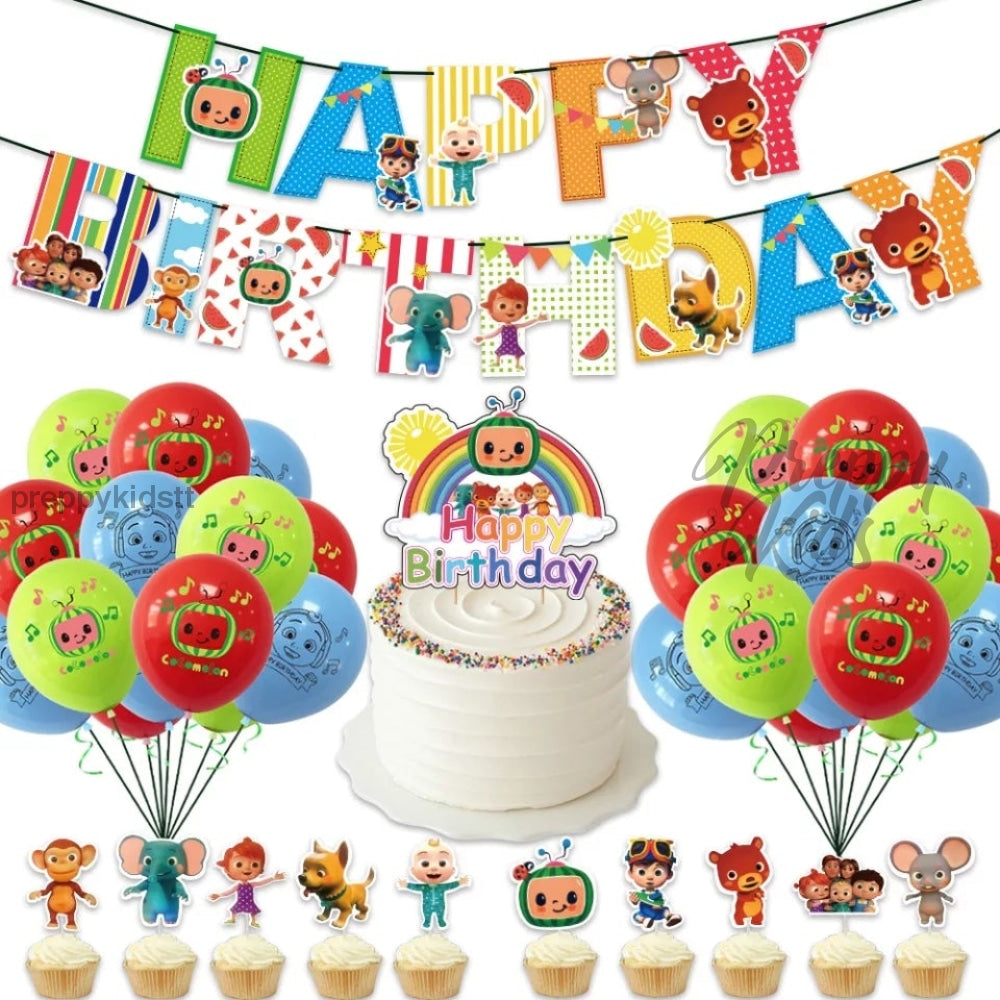 Cocomelon Party Decoration Package 4Th Edition Decorations