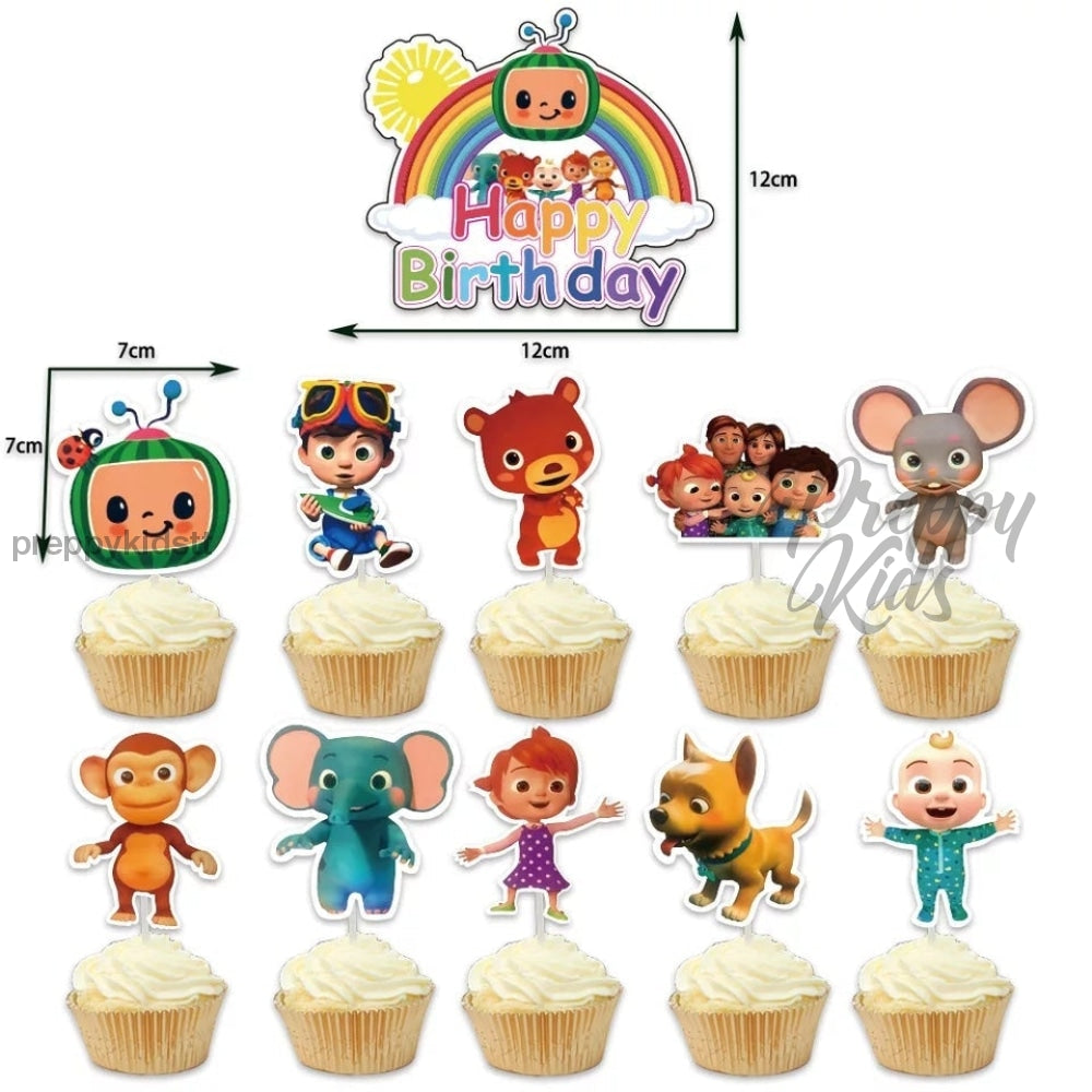 Cocomelon Party Decoration Package 4Th Edition With Tablecloth Decorations