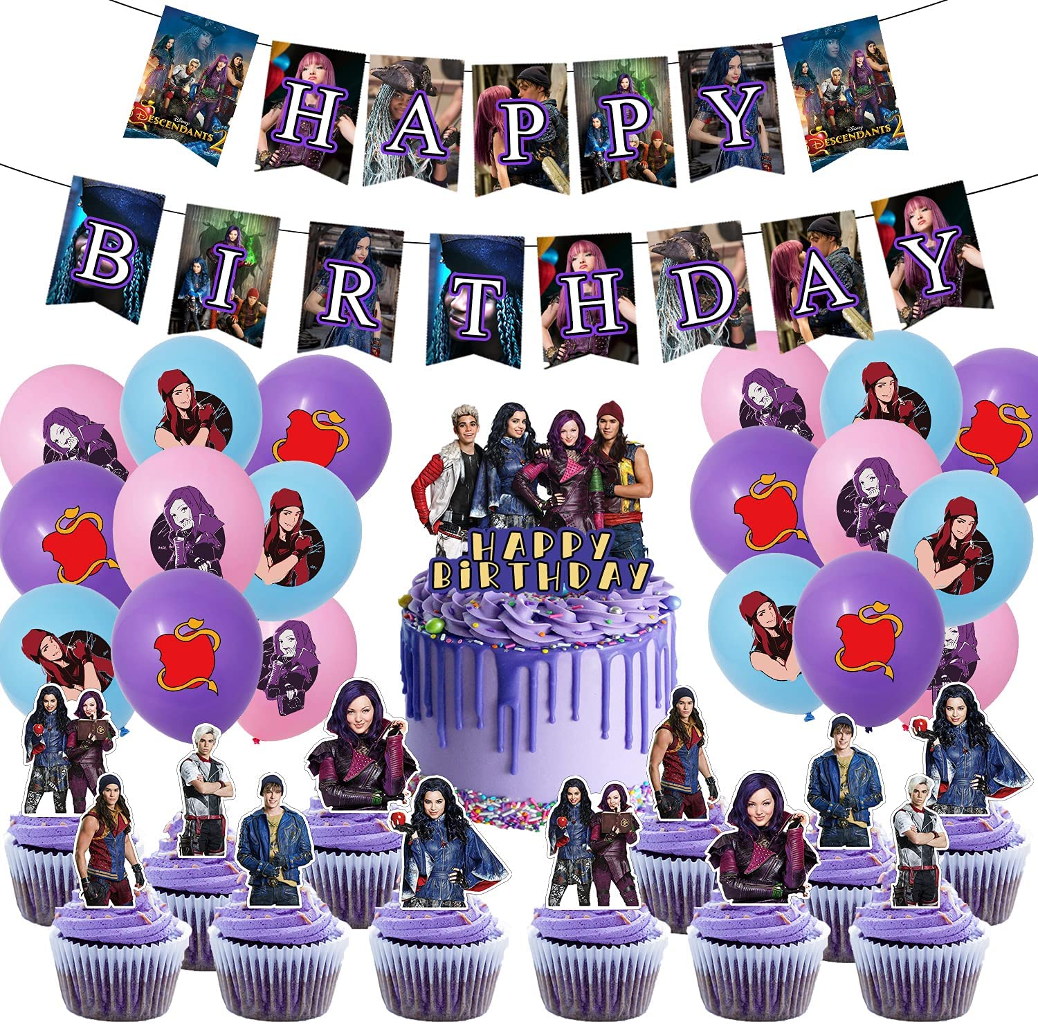 Descendants Party Decorations package - Preppy Kids (Grand Bazaar)