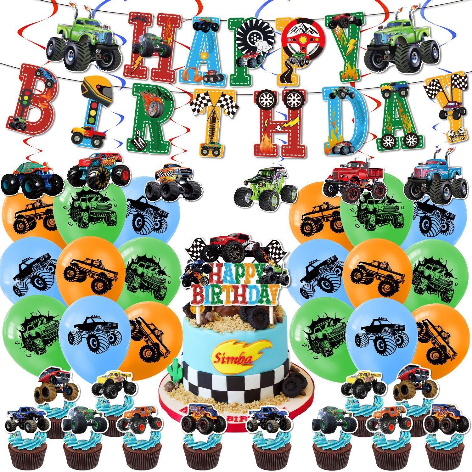 Monster Truck Decorations - Preppy Kids (Grand Bazaar)