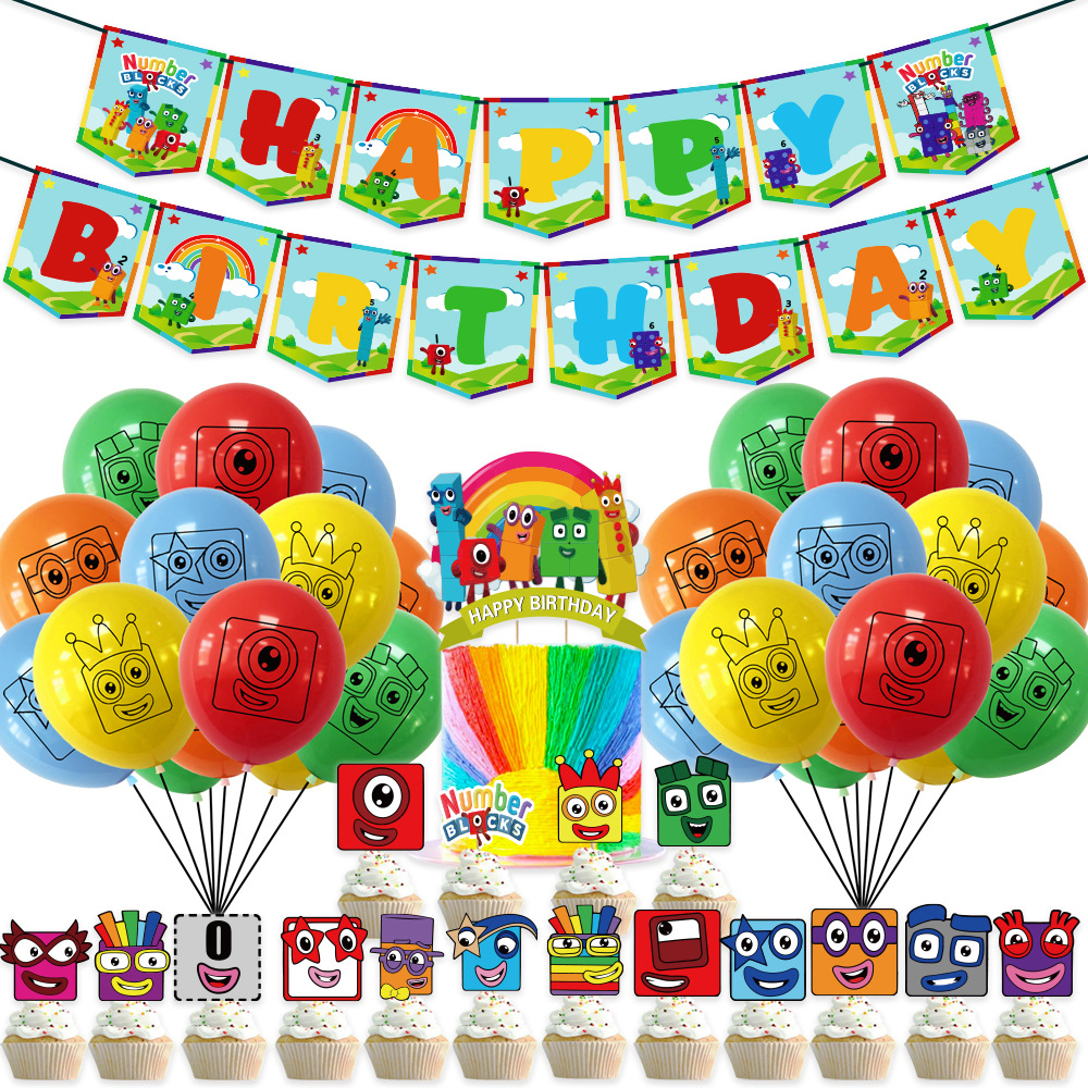 Numberblocks party decoration package - Preppy Kids (Grand Bazaar)