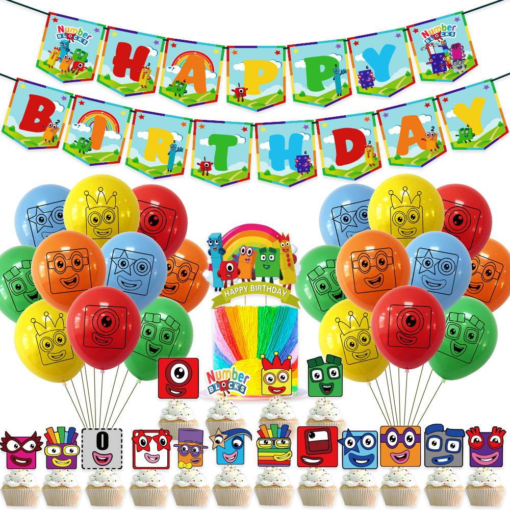 Numberblocks party decoration package - Preppy Kids (Grand Bazaar)