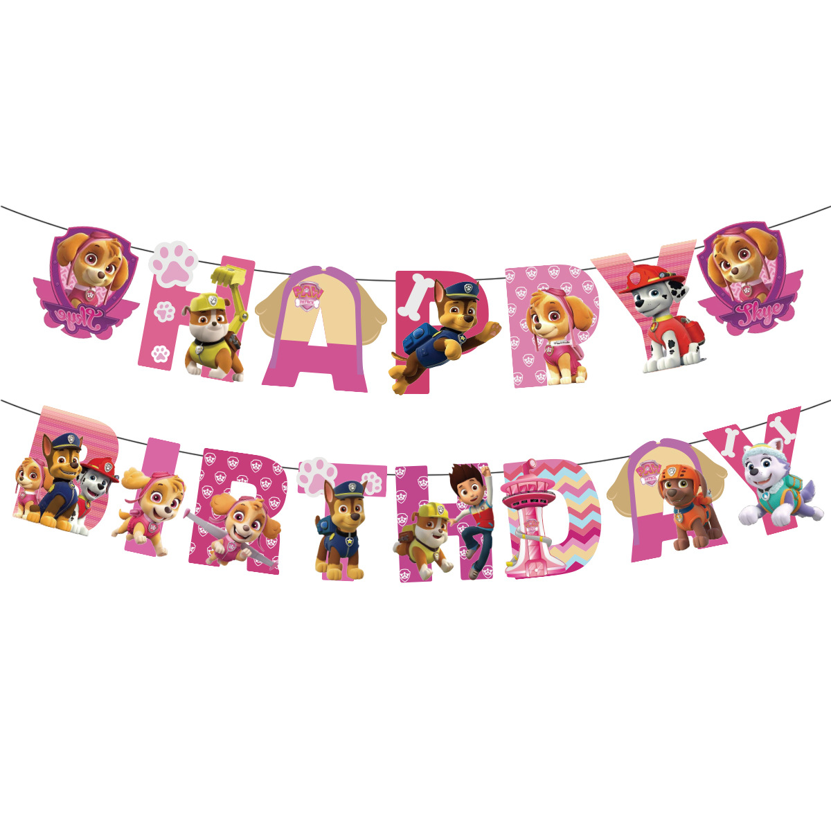 Paw Patrol Girls Edition Pink Party Decoration package - Preppy Kids (Grand Bazaar)