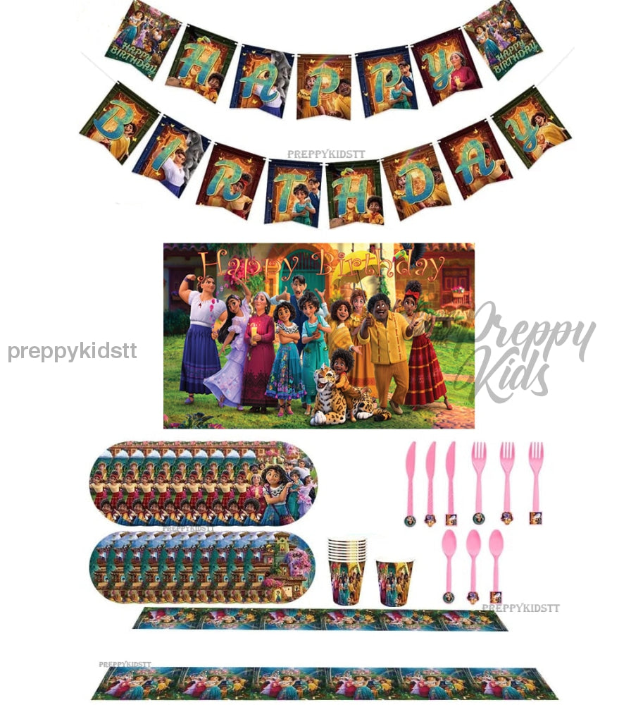 Encant0 Fun Party Package (63 Pcs) With Backdrop Party Decorations