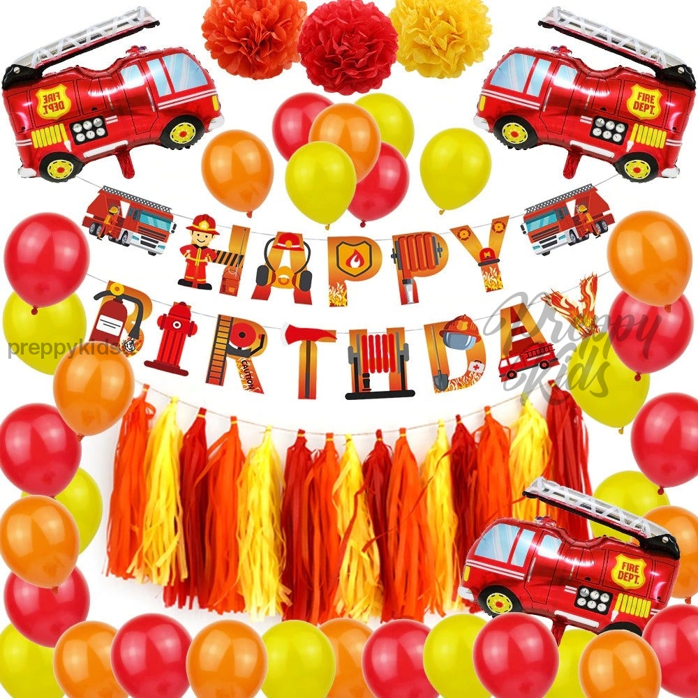 Firetruck Party Decoration Package (43Pcs) Decorations