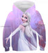 Frozen Hoodie Purple 3D Elsa Hoodies