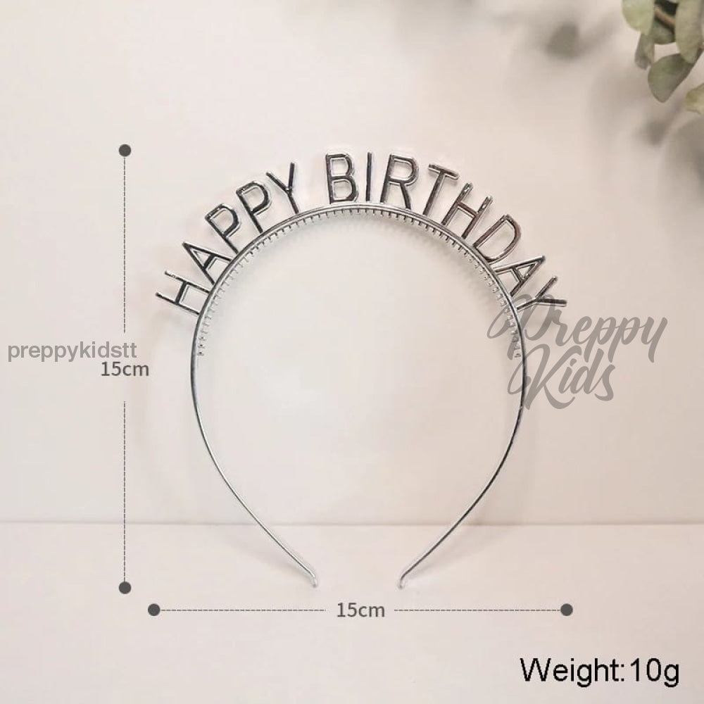 Happy Birthday Tiara (Silver) Party Decorations