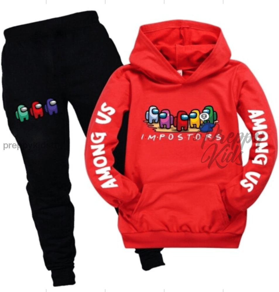 Imposter Crew Track Suit (Red) Suits