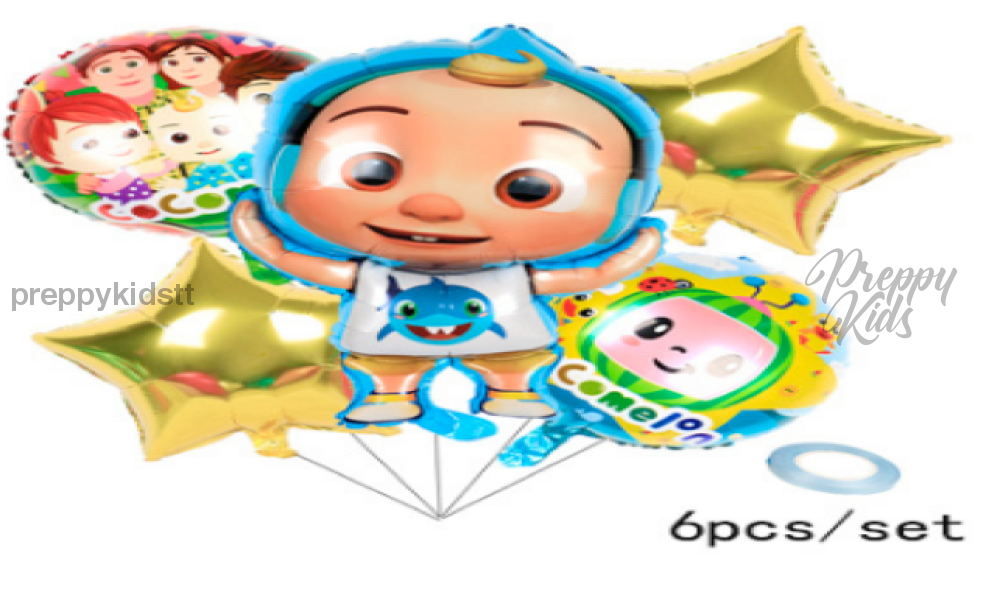 Jj Cocomelon 6Pc Foil Balloon Set