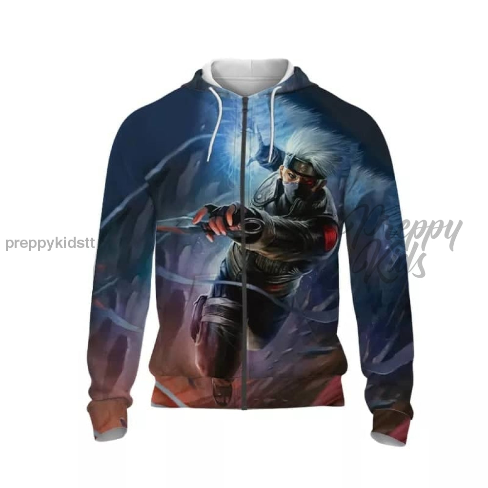 Kakashi Fury 3D Hoodie (Zipper) Hoodies