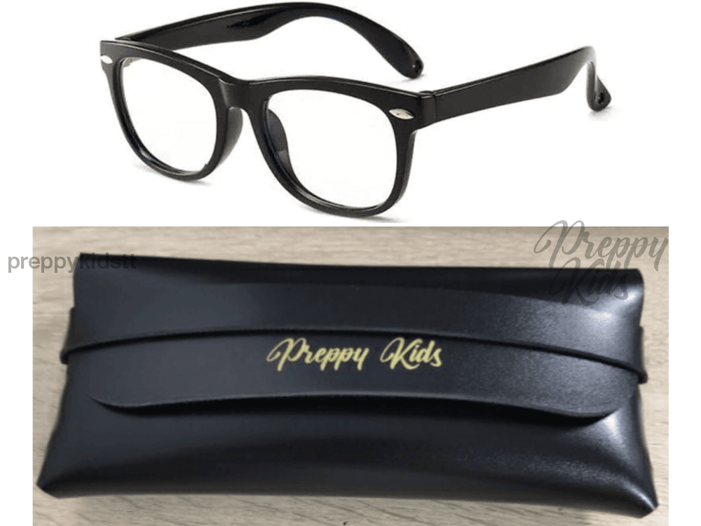 Kids Blue Light Glasses (Black) (Non-Prescription) 2 To 3 (Toddler) / With Case