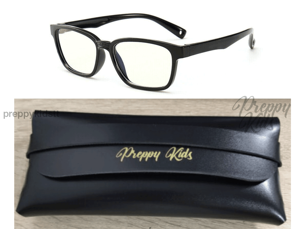 Kids Blue Light Glasses (Black) (Non-Prescription) 4 To 9 / With Case