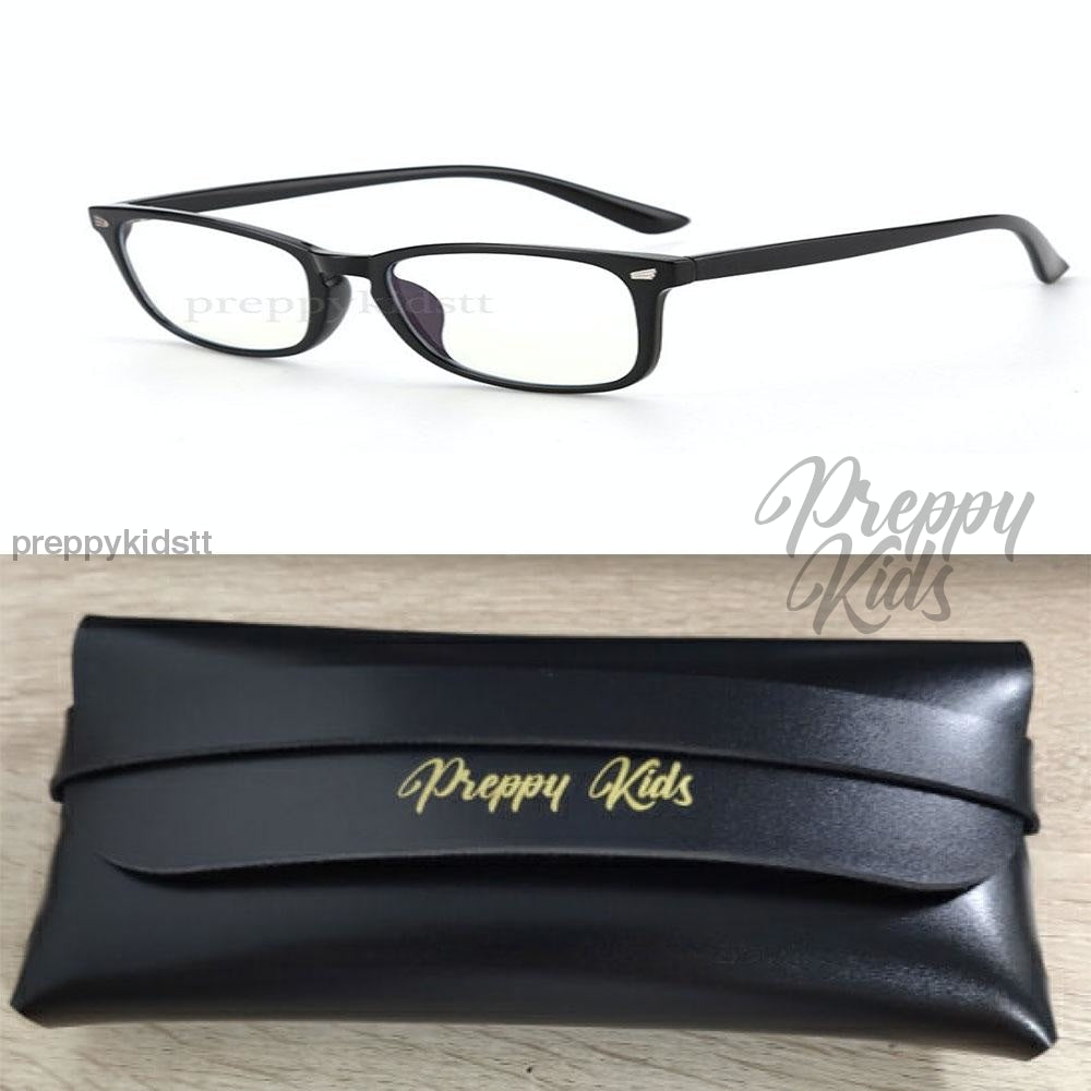 Kids Blue Light Glasses (Black Wings) (Non-Prescription) With Case