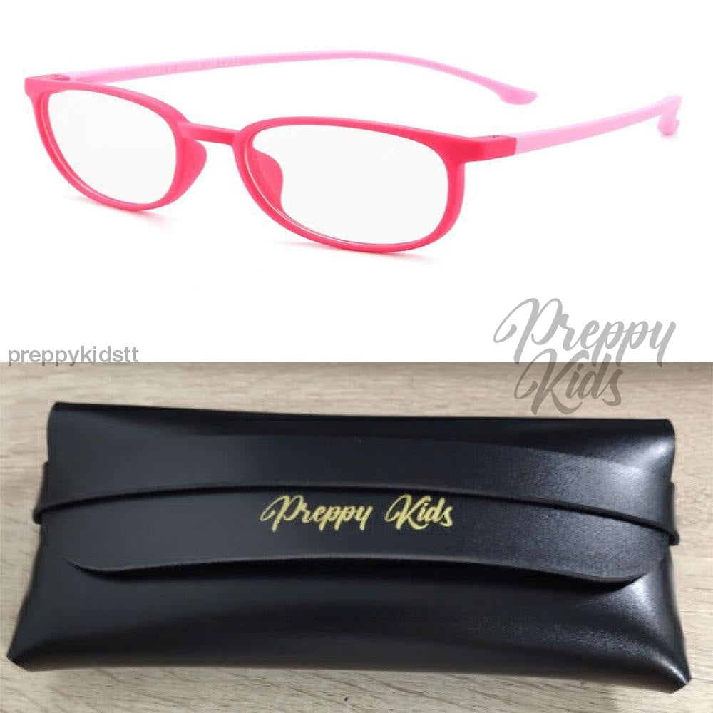 Kids Blue Light Glasses (Pink Fusion) (Non-Prescription) With Case