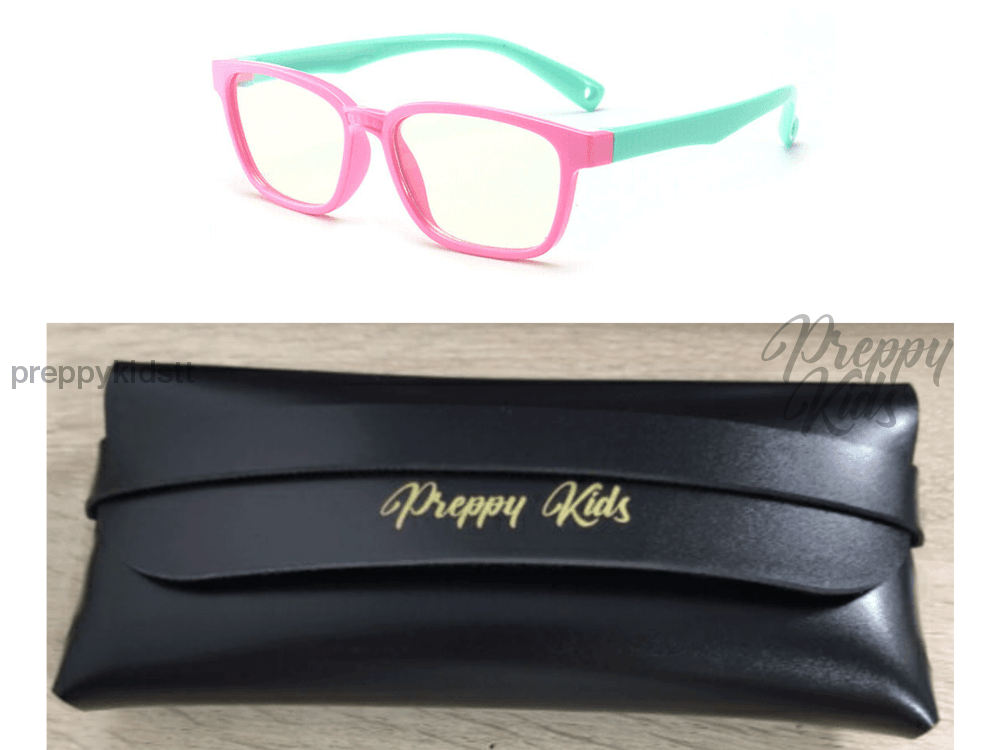 Kids Blue Light Glasses (Pink & Teal) (Non-Prescription)