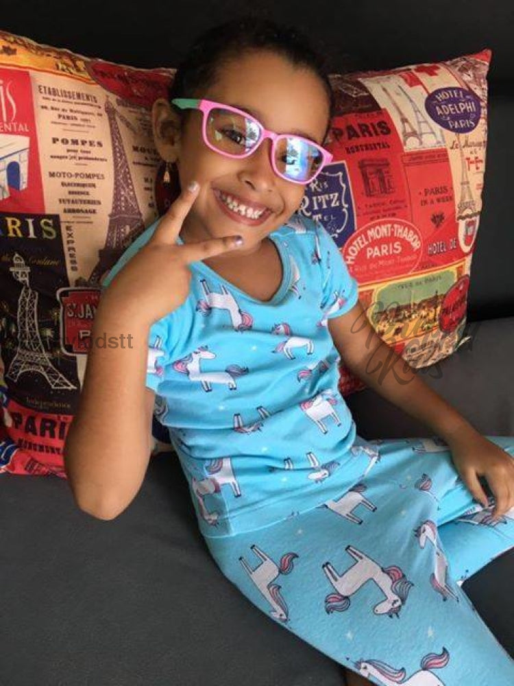 Kids Blue Light Glasses (Pink & Teal) (Non-Prescription)